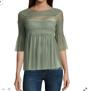 Belle+Sky mesh crop top